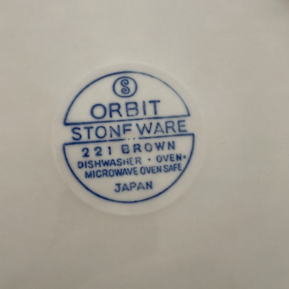 ORBIT Stoneware 221 Brown plate JAPAN 13” serving Dinner-plate - Picture 3 of 3